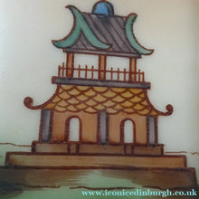 Load image into Gallery viewer, 1920s Art Deco Czech Glass Lamp with Oriental Motifs
