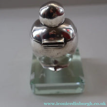 Load image into Gallery viewer, Rare 1920s ART DECO WMF Duck Inkwell on Faceted Clear Crystal Base 
