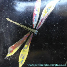 Load image into Gallery viewer, Rare 1920s Early Art Nouveau Toffee Tin by HORNER. Lid Decorated with Waterlilies and Dragonfly Motif
