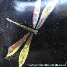 Load image into Gallery viewer, Rare 1920s Early Art Nouveau Toffee Tin by HORNER. Lid Decorated with Waterlilies and Dragonfly Motif
