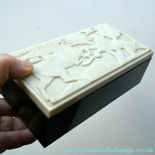 Load image into Gallery viewer, 1930s Elo Ware Early Black and White Plastic Box Art Deco with Lid
