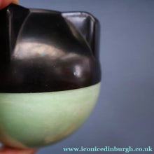 Load image into Gallery viewer, Rare 1930s BUTTNER Art Deco Early Black and Peppermint Green Plastic / Bakelite Ashtray
