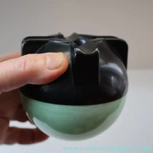Load image into Gallery viewer, Rare 1930s BUTTNER Art Deco Early Black and Peppermint Green Plastic / Bakelite Ashtray - Vintage Plastic
