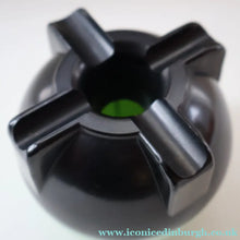 Load image into Gallery viewer, Rare 1930s BUTTNER Art Deco Early Black and Peppermint Green Plastic / Bakelite Ashtray - Vintage Plastic
