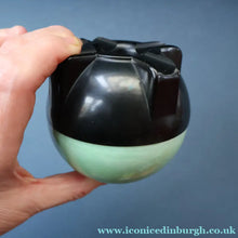 Load image into Gallery viewer, Rare 1930s BUTTNER Art Deco Early Black and Peppermint Green Plastic / Bakelite Ashtray
