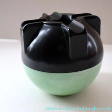 Load image into Gallery viewer, Rare 1930s BUTTNER Art Deco Early Black and Peppermint Green Plastic / Bakelite Ashtray - Vintage Plastic
