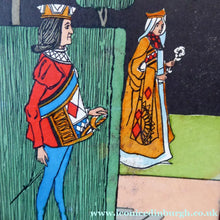 Load image into Gallery viewer, Rare 1930s CONTRACT BRIDGE Score Pads. Art Deco "Court Royal" Set with Chromolithograph Images of a Medieval Court
