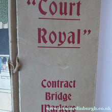 Load image into Gallery viewer, Rare 1930s CONTRACT BRIDGE Score Pads. Art Deco "Court Royal" Set with Chromolithograph Images of a Medieval Court
