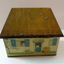 Load image into Gallery viewer, Rare 1930s MABEL LUCIE ATTWELL Kiddibics: Bicky House Biscuit Tin or Bank. Made for William Crawford
