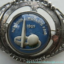 Load image into Gallery viewer, Rare 1930s World's Fair Souvenir. Silver Brooch for New York World's Fair 1939
