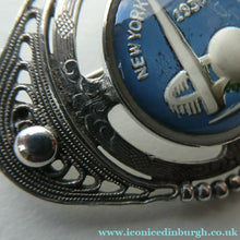 Load image into Gallery viewer, Rare 1930s World's Fair Souvenir. Silver Brooch for New York World's Fair 1939
