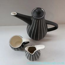 Load image into Gallery viewer, Rare 1950s Denby TIGO WARE Coffee Pot, Mug &amp; Jug by TIBOR REICH. With Original Paper Labels
