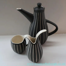 Load image into Gallery viewer, Rare 1950s Denby TIGO WARE Coffee Pot, Mug &amp; Jug by TIBOR REICH. With Original Paper Labels
