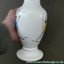 Load image into Gallery viewer, 1950s Burleigh Ware Vase Mid Century Modern Ceramics with Tribal Figures
