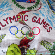 Load image into Gallery viewer, Vintage 1956 Australian Olympic Games Melbourne Souvenir Silk Scarf
