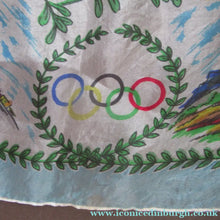 Load image into Gallery viewer, Vintage 1956 Australian Olympic Games Melbourne Souvenir Silk Scarf
