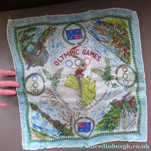 Load image into Gallery viewer, Vintage 1956 Australian Olympic Games Melbourne Souvenir Silk Scarf
