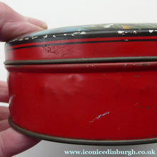 Load image into Gallery viewer, Rare 1950s ROBINSON CRUSOE Biscuit or Toffee Tin. 6 inches in diameter - Vintage Tin
