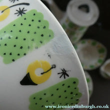 Load image into Gallery viewer, 1960s FIGGJO FLINT Coffee Set by Ragnar Grimsrud. Valencia Green and Yellow Pattern
