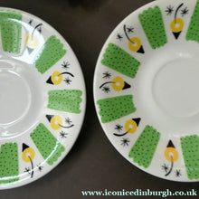 Load image into Gallery viewer, 1960s FIGGJO FLINT Coffee Set by Ragnar Grimsrud. Valencia Green and Yellow Pattern
