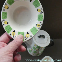 Load image into Gallery viewer, 1960s FIGGJO FLINT Coffee Set by Ragnar Grimsrud. Valencia Green and Yellow Pattern

