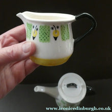 Load image into Gallery viewer, 1960s FIGGJO FLINT Coffee Set by Ragnar Grimsrud. Valencia Green and Yellow Pattern
