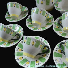 Load image into Gallery viewer, 1960s FIGGJO FLINT Coffee Set by Ragnar Grimsrud. Valencia Green and Yellow Pattern
