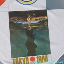 Load image into Gallery viewer, RARE 1960s Olympic Games Souvenir Head Scarf. Genuine Original Toyko Olympic Games 1964. KAMEKURA YUUSAKU Design
