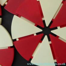 Load image into Gallery viewer, Rare 1960s Red and White Plastic Place Mats and Coasters In Christmas Box
