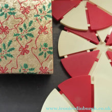 Load image into Gallery viewer, Rare 1960s Red and White Plastic Place Mats and Coasters In Christmas Box
