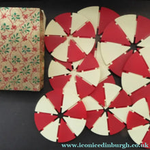 Load image into Gallery viewer, Rare 1960s Red and White Plastic Place Mats and Coasters In Christmas Box
