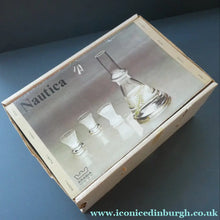 Load image into Gallery viewer, Rare 1970s NAUTICA Design. Arabia Nuutajarvi Bottle / Flask Decanter. BOXED. Made in Finland
