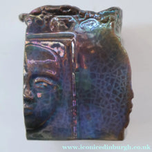 Load image into Gallery viewer, Rare 1970s POLISH Studio Pottery Square Face Pot (Twarze Wason) by Janina Karczeska KONIECZNA (b. 1934)
