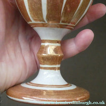 Load image into Gallery viewer, Rare Aldermaston Pottery Lustre Goblet Vertical Stripes. Early 1965 Alan Caiger-Smith Mark on Base - British Ceramics
