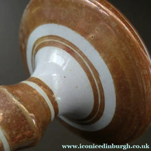 Load image into Gallery viewer, Aldermaston Pottery Lustre Goblet Vertical Stripes. Alan Caiger-Smith Mark on Base Media 1 of 14
