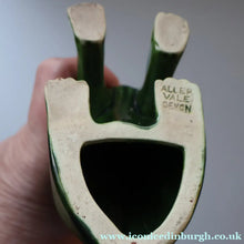 Load image into Gallery viewer, Rare Antique ALLER VALE Pottery Grotesque Winking Cat with Original Amber Glass Eye
