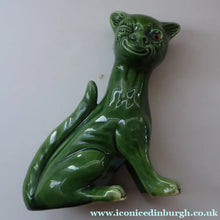 Load image into Gallery viewer, Rare Antique ALLER VALE Pottery Grotesque Winking Cat with Original Amber Glass Eye
