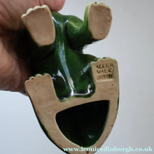 Load image into Gallery viewer, Rare Antique ALLER VALE Pottery Grotesque Winking Cat with Original Amber Glass Eye
