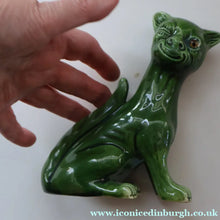 Load image into Gallery viewer, Rare Antique ALLER VALE Pottery Grotesque Winking Cat with Original Amber Glass Eye

