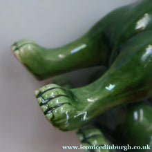 Load image into Gallery viewer, Rare Antique ALLER VALE Pottery Grotesque Winking Cat with Original Amber Glass Eye
