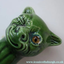 Load image into Gallery viewer, Rare Antique ALLER VALE Pottery Grotesque Winking Cat with Original Amber Glass Eye
