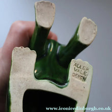 Load image into Gallery viewer, Rare Antique ALLER VALE Pottery Grotesque Winking Cat with Original Amber Glass Eye
