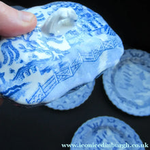 Load image into Gallery viewer, Antique BISHOP &amp; STONIER Miniature Child's Nursery Willow Pattern Ceramics
