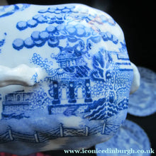 Load image into Gallery viewer, Antique BISHOP &amp; STONIER Miniature Child's Nursery Willow Pattern Ceramics
