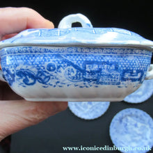 Load image into Gallery viewer, Antique BISHOP &amp; STONIER Miniature Child's Nursery Willow Pattern Ceramics
