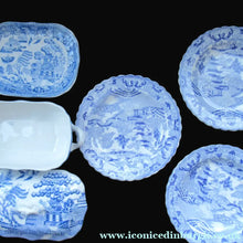 Load image into Gallery viewer, Antique BISHOP &amp; STONIER Miniature Child's Nursery Willow Pattern Ceramics
