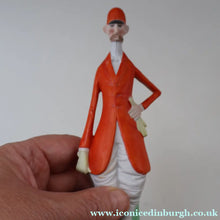 Load image into Gallery viewer, Very Rare Antique Bisque Porcelain SKINNY or Elongated  Figurine by Schafer &amp; Vater: FOX HUNTER
