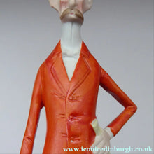 Load image into Gallery viewer, Very Rare Antique Bisque Porcelain SKINNY or Elongated Figurine by Schafer &amp; Vater: FOX HUNTER
