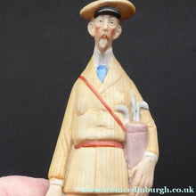 Load image into Gallery viewer, Very Rare Antique Bisque Porcelain SKINNY or Elongated Figurine by Schafer &amp; Vater: THE GOLFER 

