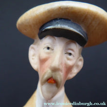 Load image into Gallery viewer, Very Rare Antique Bisque Porcelain SKINNY or Elongated Figurine by Schafer &amp; Vater: THE GOLFER
